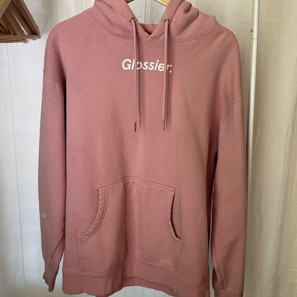 Pink Glossier hoodie